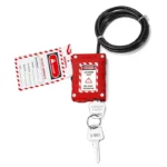 Kłódka kablowa LOTO  z szeklą 80cm, Ø3mm/Ø4mm ze stali nierdzewnej powlekanej PVC BD-LG80 - obrazek 4