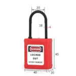 Kłódka nylonowa LOTO 38mm z szeklą Ø4mm z tworzywa BD-G71- - obrazek 4