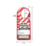 Aluminiowy zaczep blokujący LOTO z etykietą Snap-On – 5 kłódek | BD-K54 - obrazek 4