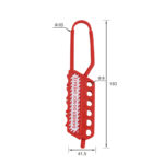 Nieprzewodząca nylonowa blokada klamrowa HASP z szeklą Ø6,5mm - BD-K43/44 - obrazek 4