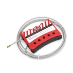 Blokada kablowa LOTO linka stalowa izolowana - BD-L02 na 5 kłódek