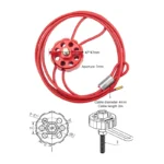 Blokada kablowa skręcana PRO- LOCK LOTO linka stalowa izolowana - BD-L31A  8 otworów - obrazek 4