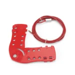 Blokada kablowa LOTO linka stalowa izolowana - BD-L21 na 6 kłódek - obrazek 2